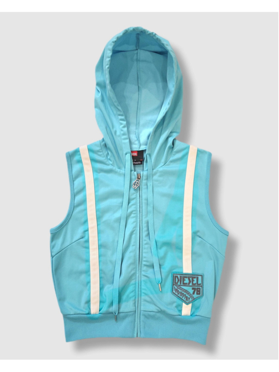 Diesel Jackets & Blazers - Vintage Y2K Diesel Vest, aqua sleeveless top, Streetwear XS | Light Marks